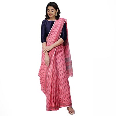 Pure Kota Hand Block Print Saree