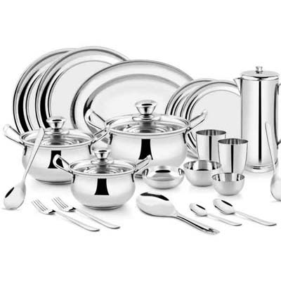 Steel Dinner Set