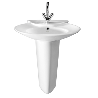 Wall Hung Wash Basin with full Pedestal