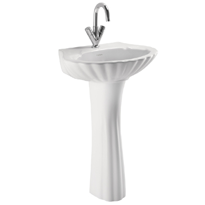 Wall Hung Wash Basin with full Pedestal