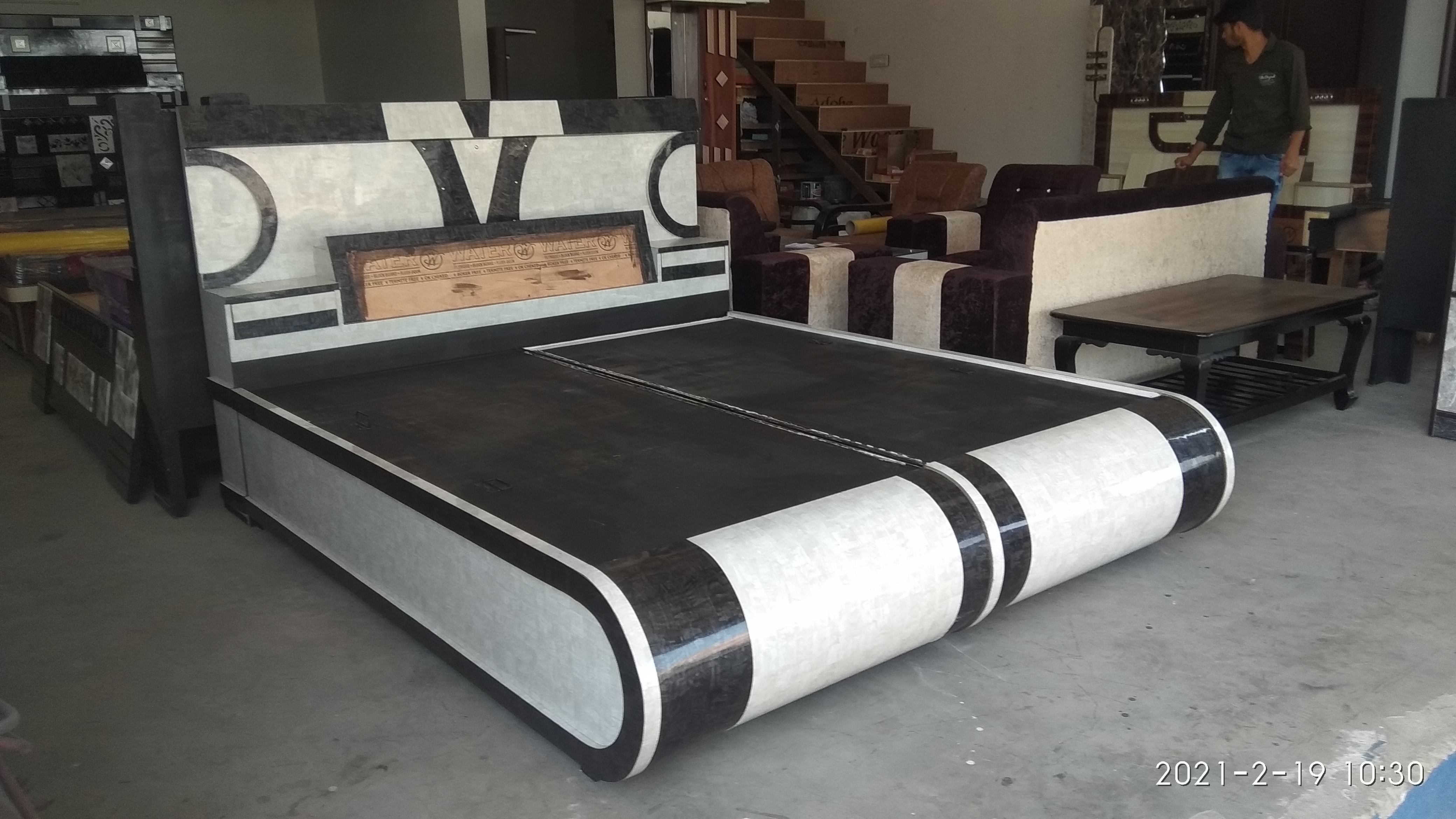 Designer double bed