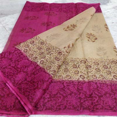 Pure Kota Hand Block Print Sarees