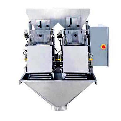 Automatic Electric Double Head Semi Weighing Filler packing Machine